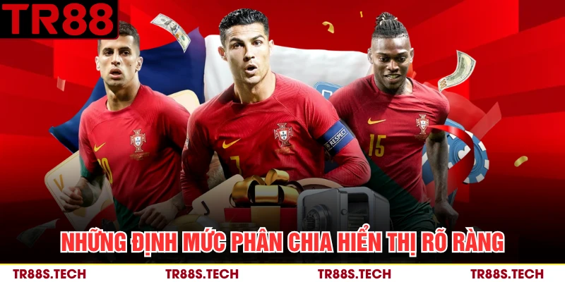 Những định mức phân chia hiển thị rõ ràng